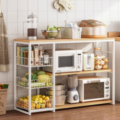 YODI Kitchen Rack Natural 120cm / Kitchen Open Storage Rak / Dapur Moden / Easy Access Kitchen Cabinet / Kabinet Dapur