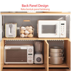 YODI Kitchen Rack Natural 120cm / Kitchen Open Storage Rak / Dapur Moden / Easy Access Kitchen Cabinet / Kabinet Dapur