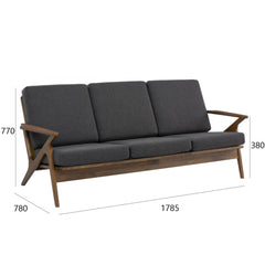 ASTON Solid Wood 3 Seater Sofa