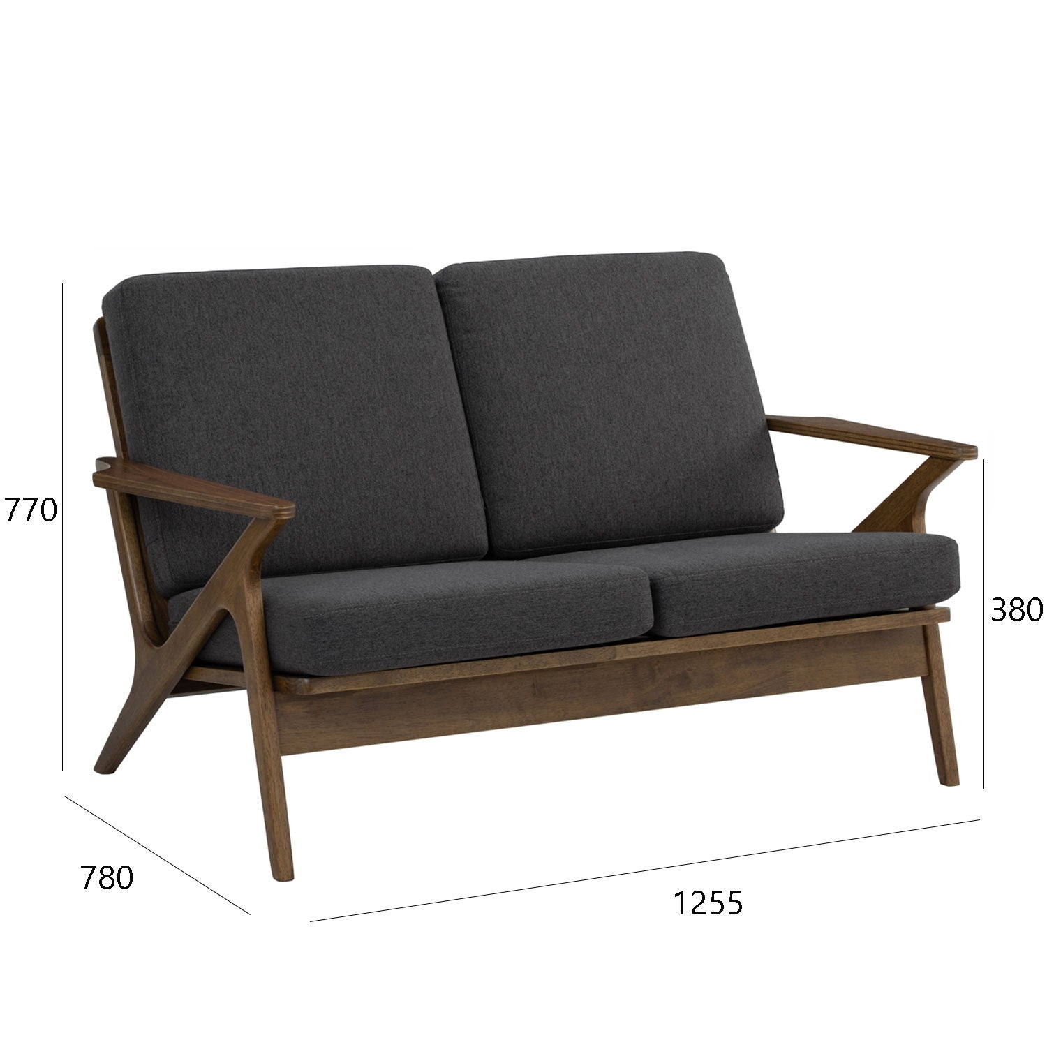 ASTON Solid Wood 2 Seater Sofa
