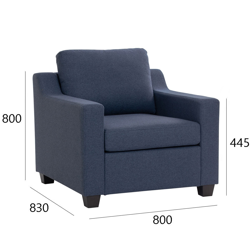 BALENO Solid Wood 1 Seater Sofa