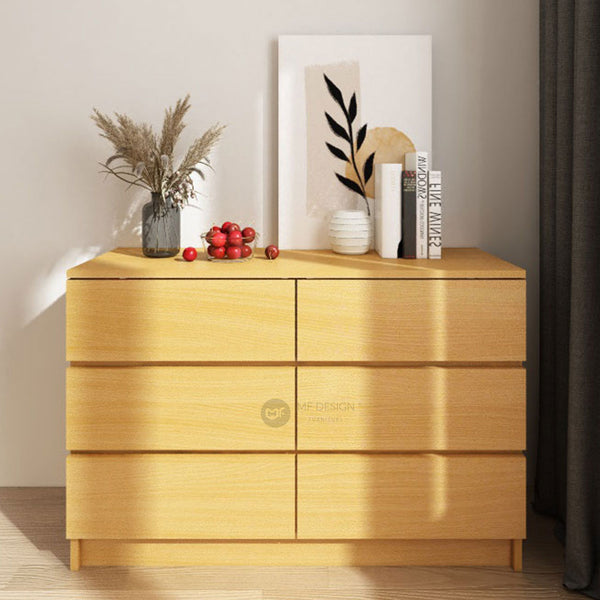Big 6 Chest Drawer/ 3 Layer Storage/ Wardrobe/ Almari Baju Pakaian/ Drawer Cabinet Baju/ Putih White Muji Color