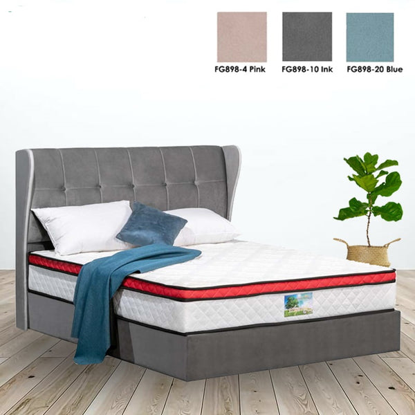 INA Premium Grand Queen Size Divan Bed Frame-3 Colors