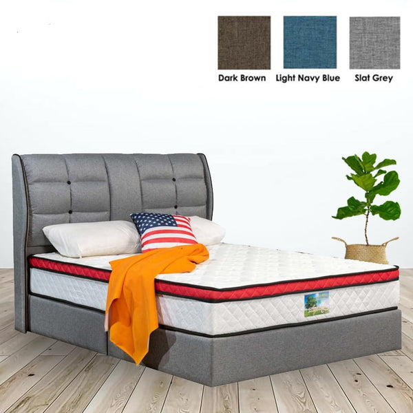 GLORIA Premium Grand Queen Size Divan Bed Frame-3 Colors