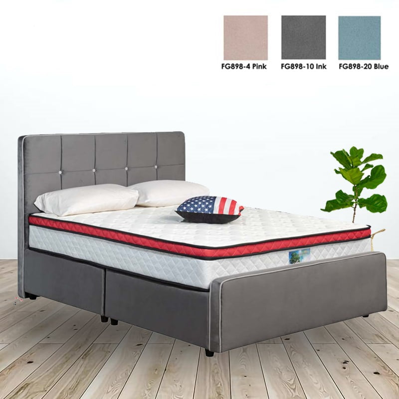 EVELYN Premium Grand King Size Divan Bed Frame 3 Colors