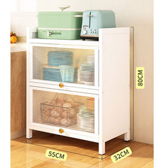 (Clearance) HAWA Kitchen Cabinet / Multipurpose Rack / Almari Dapur / Kabinet Dapur / Almari Tingkat / White Rack / Home Storage