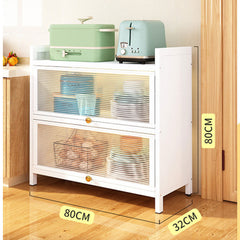 (Clearance) HAWA Kitchen Cabinet / Multipurpose Rack / Almari Dapur / Kabinet Dapur / Almari Tingkat / White Rack / Home Storage