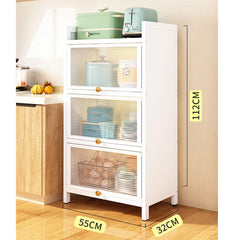 (Clearance) HAWA Kitchen Cabinet / Multipurpose Rack / Almari Dapur / Kabinet Dapur / Almari Tingkat / White Rack / Home Storage