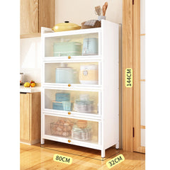 (Clearance) HAWA Kitchen Cabinet / Multipurpose Rack / Almari Dapur / Kabinet Dapur / Almari Tingkat / White Rack / Home Storage