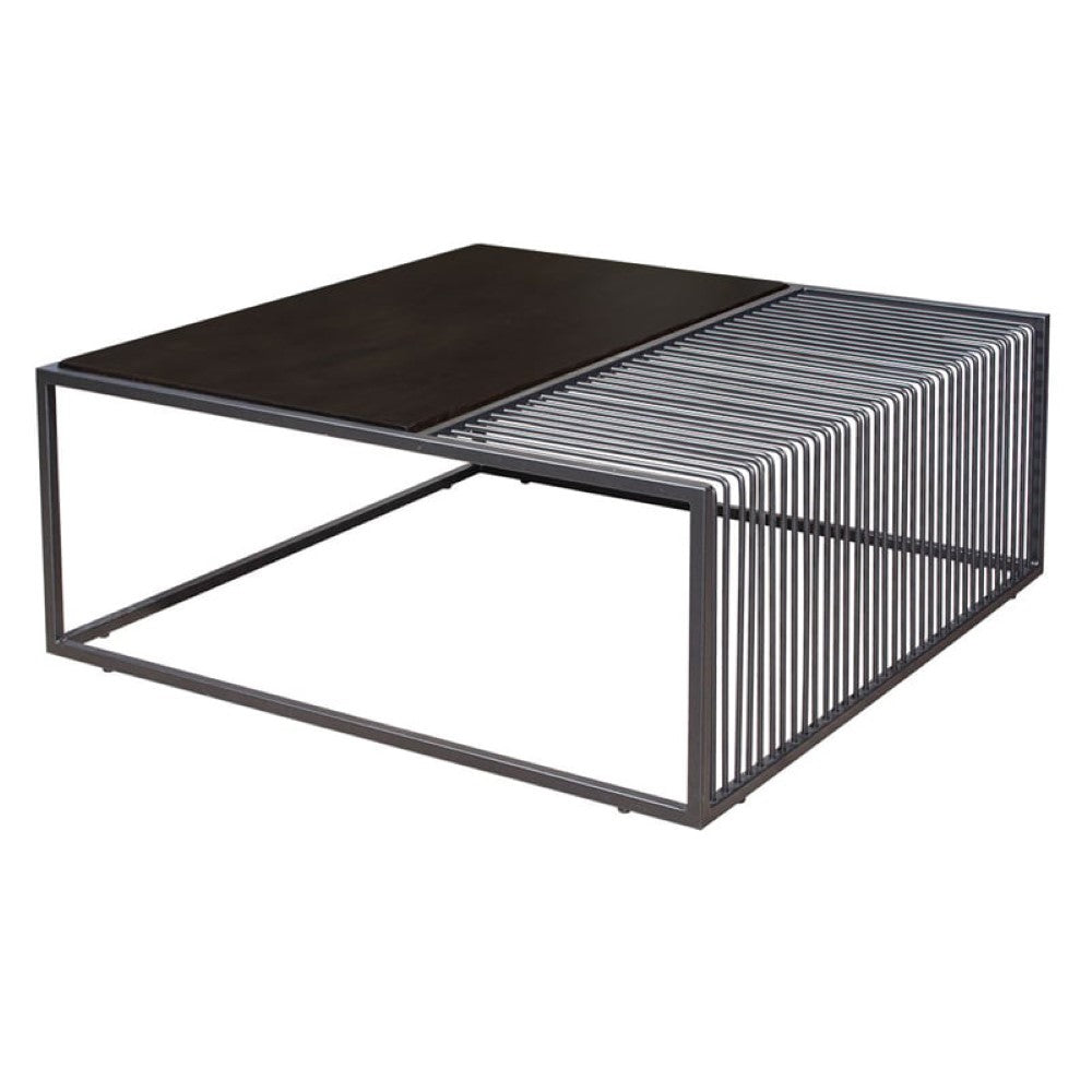 OLIVIA Industrial Metal Frame Coffee Table - 2 colors