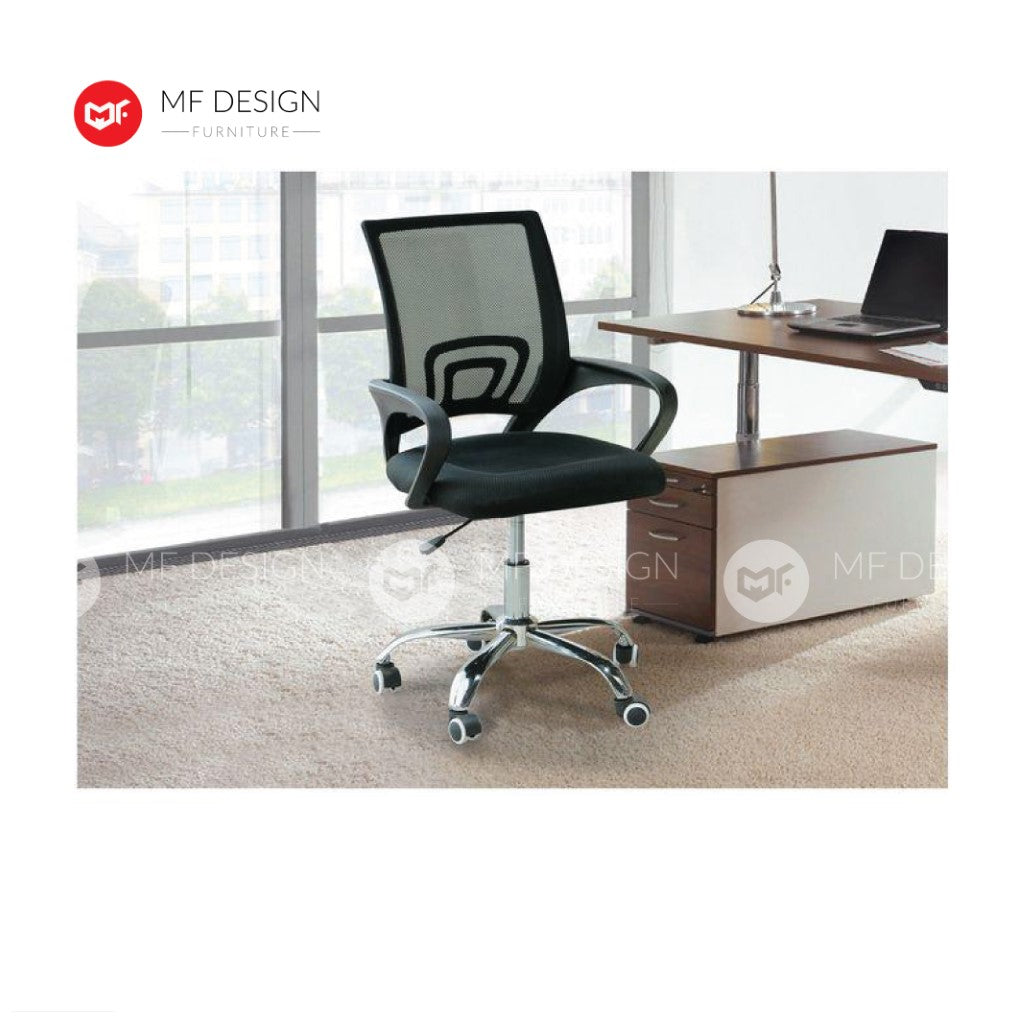 LAVENDER Office Chair & Chrome Leg / Kerusi Pejabat / Kerusi Roda /Height Adjustable Swivel / gaming kerusi office /
