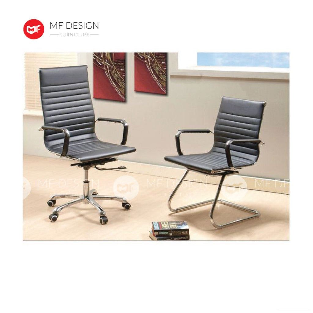 DIAME Office Chair & Chrome Leg / Kerusi Pejabat / Kerusi Roda /Height Adjustable Swivel / gaming kerusi office /