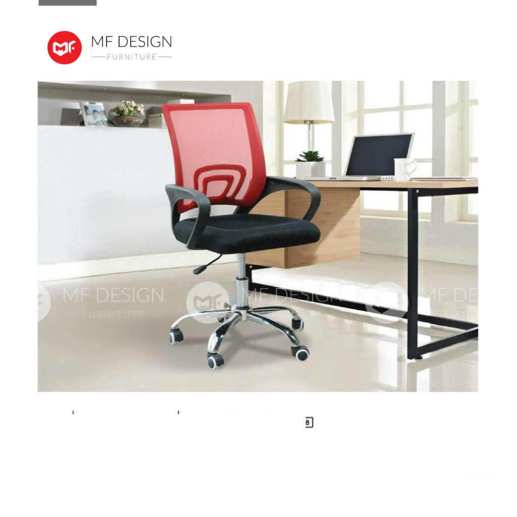 REDLE Office Chair & Chrome Leg / Kerusi Pejabat / Kerusi Roda /Height Adjustable Swivel / gaming kerusi office /