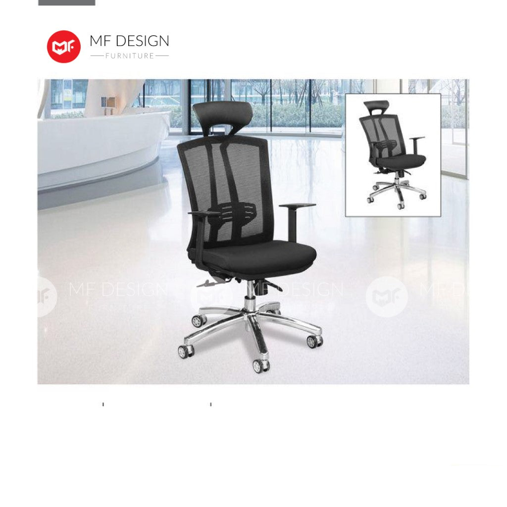 RETRO Office Chair & Chrome Leg / Kerusi Pejabat / Kerusi Roda /Height Adjustable Swivel / gaming kerusi office /