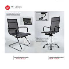 BEETLE Office Chair & Chrome Leg / Kerusi Pejabat / Kerusi Roda /Height Adjustable Swivel / gaming kerusi office /
