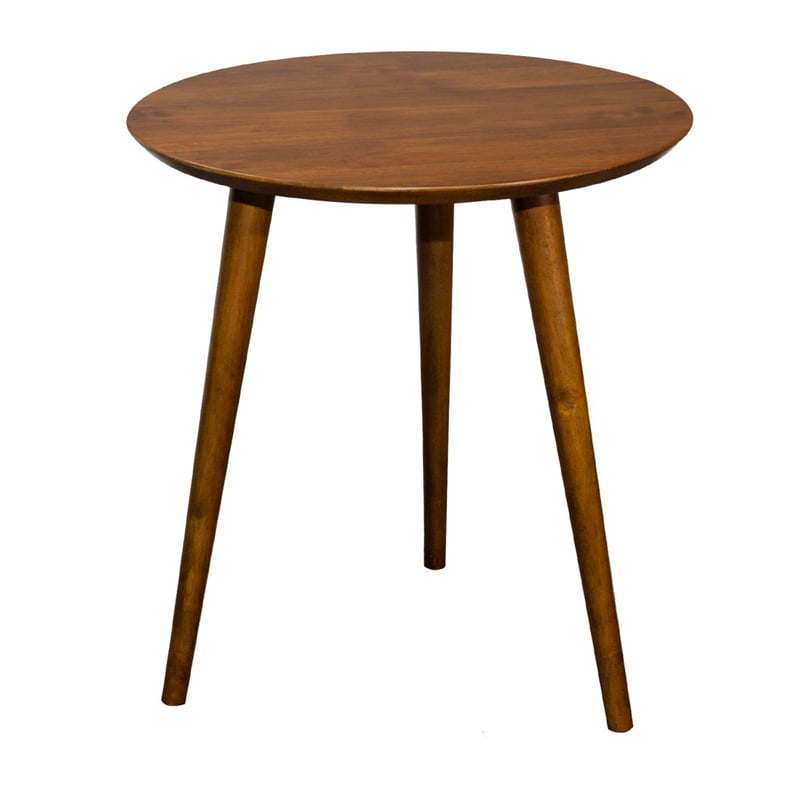 KAY 51cm Full Solid Wood Side Table-Walnut