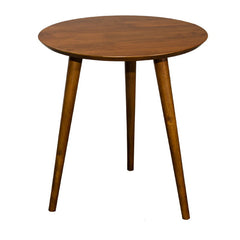 KAY 51cm Full Solid Wood Side Table-Walnut