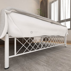 ZOEY Super Base Queen Size Metal Bed Frame / Queen Bed / Katil Queen / White / Katil Besi Putih / Bedframe / Iron Bed